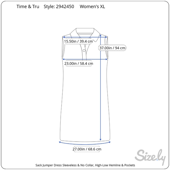 Time & Tru Jumper Dress Women's XL Miniminalist Linen Blend Sleeveless Green - Picture 14 of 16